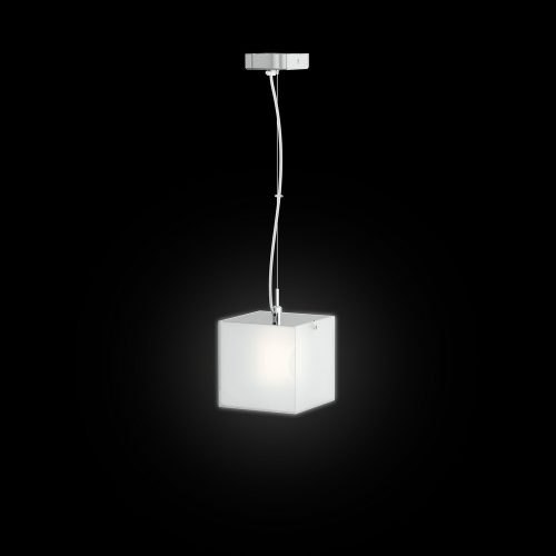 RENDL R10628 LUCIA Square pendant lamp in satin glass Led G9 bulb, 5 W, 230V