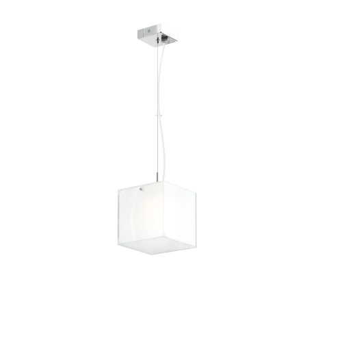 RENDL R10628 LUCIA Square pendant lamp in satin glass Led G9 bulb, 5 W, 230V