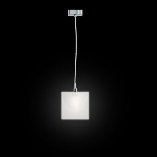 RENDL R10628 LUCIA Square pendant lamp in satin glass Led G9 bulb, 5 W, 230V