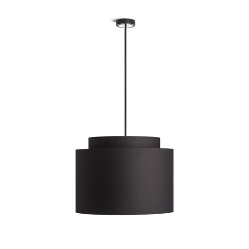 RENDL R11461 DOUBLE Polycotton Textile Lampshade for E27 Socket, 23 W