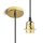 RENDL R11901 ELISA Golden Round Suspension Lamp with textile cable for E27 socket, 15 W, 230V
