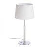RENDL R11986 BROADWAY White Textile Desk Lamp with drilling on chrome base, 15 W, 230V