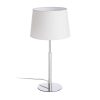 RENDL R11986 BROADWAY White Textile Desk Lamp with drilling on chrome base, 15 W, 230V