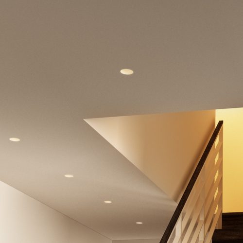 RENDL R12361 QUO Circular Plaster Lamp for rechargeable Gu10 bulb, 8 W, 230V