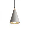 RENDL R12380 HEIDI Conical concrete pendant lamp E27 for stove, 11 W, 230V