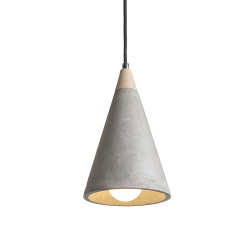 RENDL R12380 HEIDI Conical concrete pendant lamp E27 for stove, 11 W, 230V