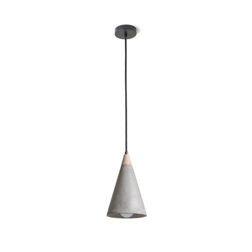 RENDL R12380 HEIDI Conical concrete pendant lamp E27 for stove, 11 W, 230V