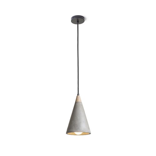 RENDL R12380 HEIDI Conical concrete pendant lamp E27 for stove, 11 W, 230V