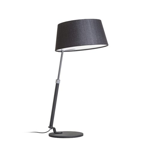 RENDL R12486 RITZY Table Lamp Black Chrome Finish, Height Adjustable for E27 Bulb, 15 W, 230V