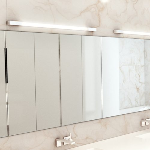 RENDL R12640 AMENITY Chrome Linear Led Bathroom Lamp with Protection Ip44, 3000K, IP44, 11 W, 230V