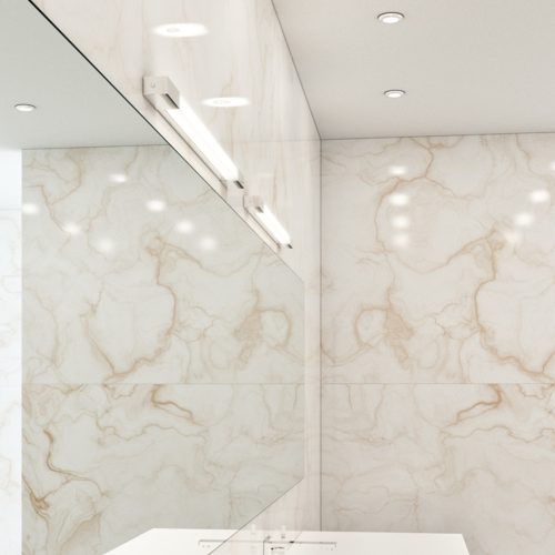 RENDL R12640 AMENITY Chrome Linear Led Bathroom Lamp with Protection Ip44, 3000K, IP44, 11 W, 230V