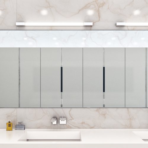 RENDL R12640 AMENITY Chrome Linear Led Bathroom Lamp with Protection Ip44, 3000K, IP44, 11 W, 230V