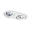 RENDL R12696 ZIZI Oval Double Recessed Lamp for Ar111 Bulbs, White Aluminium Finish, 15 W, 230V