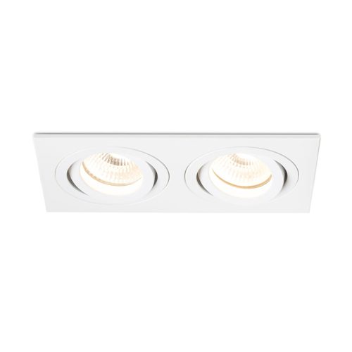 RENDL R12713 PASADENA Square Aluminium Lamp for Gu10 Bulb, Double Recessed, 7 W, 230V