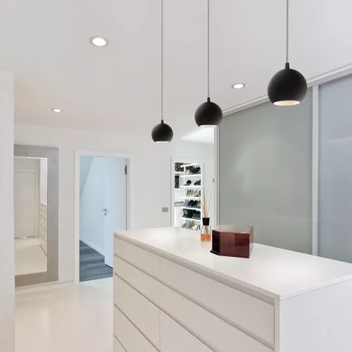 RENDL R13206 COPA Glass pendant lamp with aluminium adapter for E27 bulb, 11 W, 230V