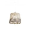 RENDL R13278 DAISY Square pendant lamp with crochet decoration, 15 W