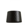 RENDL R13281 BEAT Massive Quilted Lampshade in Black Leather Effect Finish, 15 W
