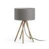 RENDL R13338 EL Table lamp with bamboo base and textile trim, 11 W, 230V
