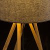 RENDL R13338 EL Table lamp with bamboo base and textile trim, 11 W, 230V