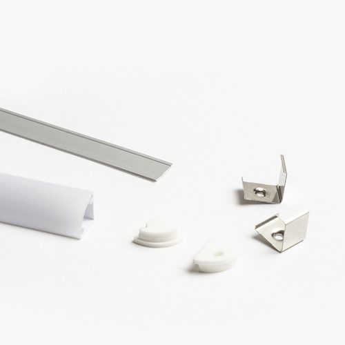 RENDL R13385 LED Aluminium Profile for Led Strip with Matt Diffuser