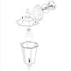 EGLO, 22467, LATERNA 4, wall lamp, E27, 1X60W, IP44, transparent