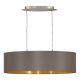 EGLO , 31614 , MASERLO , pendant , E27 , 2X60W , IP20 , cappuccino, gold