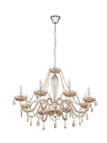 EGLO, 39093, BASILANO, pendant, E14, 8X40W, IP20, cognac