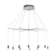 EGLO, 39327, SANTIGA, pendant, 3000 K, LED, 20X3.2W, Dimmable, IP20, white, matte nickel