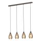 EGLO, 39507, SIRACUSA, pendant, E27, 4X60W, IP20, copper color