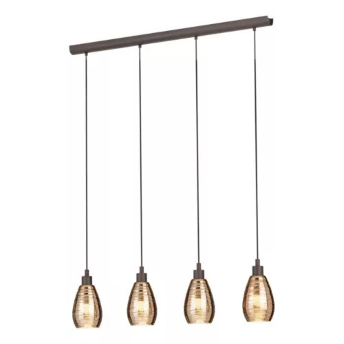 EGLO, 39507, SIRACUSA, pendant, E27, 4X60W, IP20, copper color