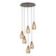 EGLO, 39508, SIRACUSA, pendant, E27, 6X60W, IP20, red copper color