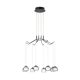 EGLO , 39511 , ROVIGANA , pendant , 3000 K , LED , 8X3.3W , Dimmable , IP20 , black-transparent, white