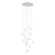 EGLO, 39547, MONTEFIO 2, pendant, 3000 K, LED, 17X5W, Dimmable, IP20, white, transparent