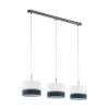 EGLO, 39555, SPALTINI, pendant, E27, 3X60W, IP20, white, silver, blue