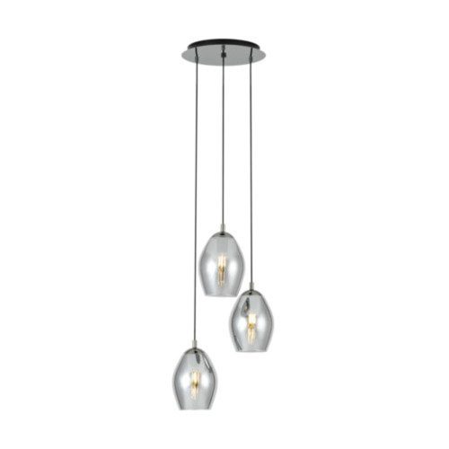 EGLO, 39565, ESTANYS, pendant, E27, 3X60W, IP20, black-transparent