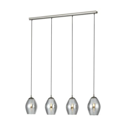 EGLO, 39566, ESTANYS, pendant, E27, 4X60W, IP20, black-transparent
