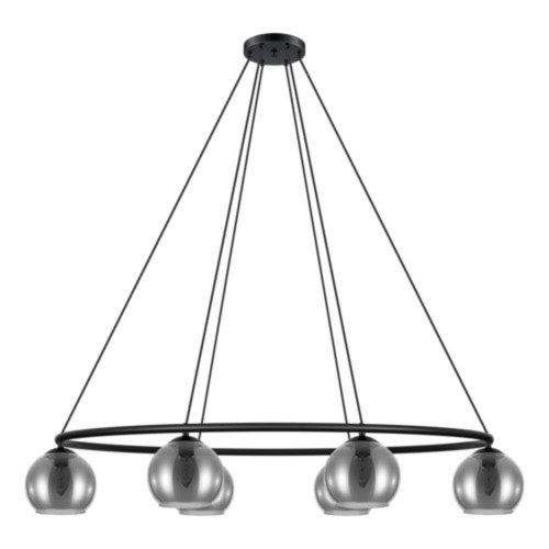 EGLO, 39578, DAGUELLA, pendant, E14, 6X25W, IP20, black-transparent