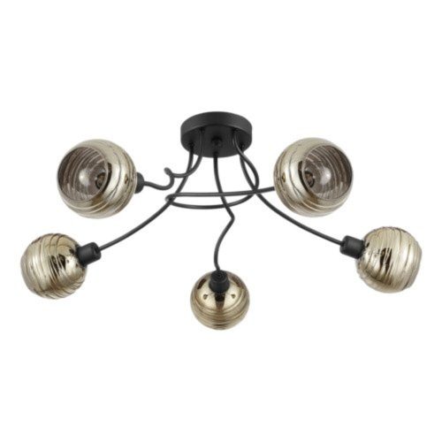 EGLO, 39691, CREPPO, ceiling lamp, E14, 5X40W, IP20, in gold color
