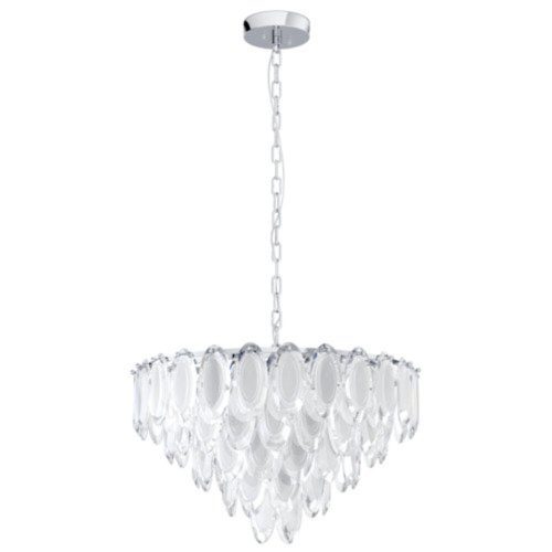 EGLO, 39722, CARVARIO, pendant, E14, 10X40W, IP20, transparent, satin