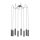 EGLO, 39824, MENTALONA, pendant, GU10, 8X4.5W, IP20, black, white