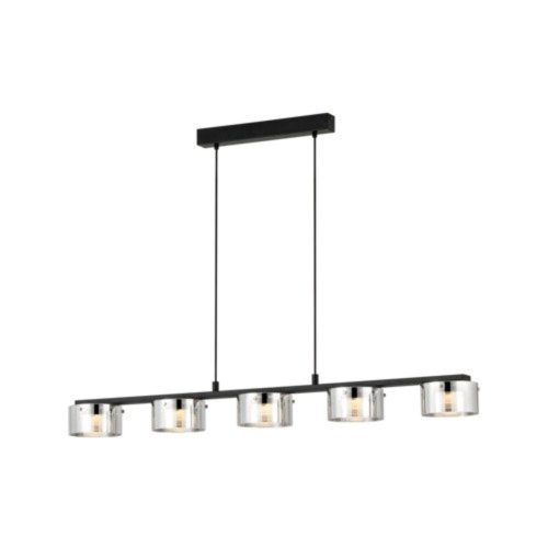 EGLO, 39875, COPILLOS, pendant, 3000 K, LED, 5X5, 4W, Dimmable, IP20, black-transparent