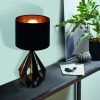 EGLO, 43077, CARLTON 5, table lamp, E27, 1X60W, IP20, black, copper