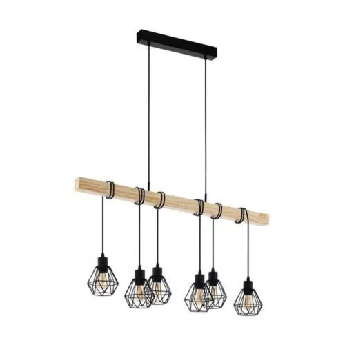 EGLO, 43133, TOWNSHEND 5, pendant, E27, 6X60W, IP20