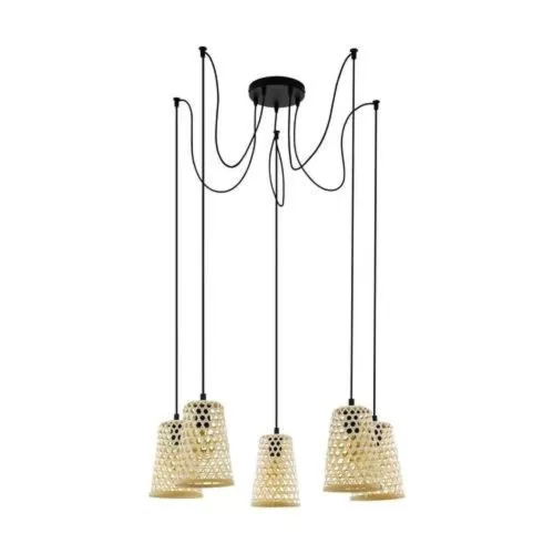 EGLO , 43255 , CLAVERDON , pendant , E27 , 5X40W , IP20 , natural