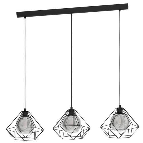 EGLO, 43483, VERNHAM, pendant, E27, 3X40W, IP20, black-transparent