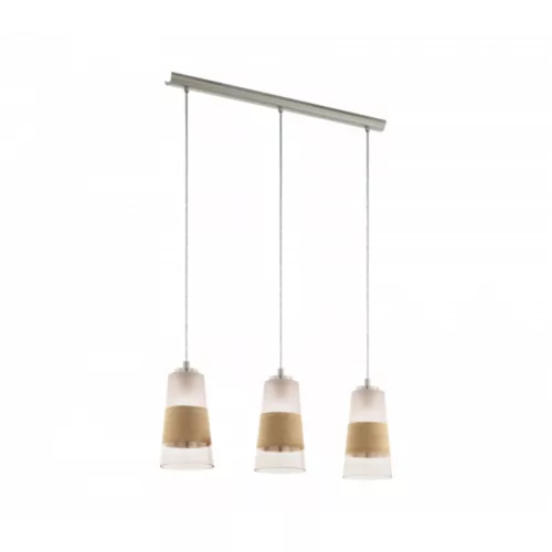 EGLO, 49152, BURNHAM, pendant, E27, 3X60W, IP20, natural, white