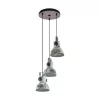 EGLO, 49647, BARNSTAPLE, pendant light, E27, 3X40W, IP20, worn effect galvanized