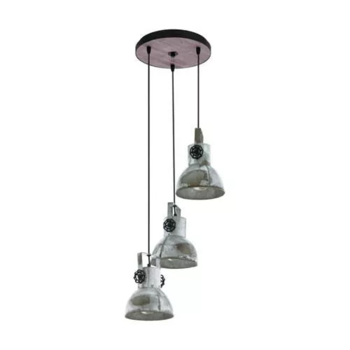 EGLO, 49647, BARNSTAPLE, pendant light, E27, 3X40W, IP20, worn effect galvanized