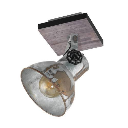 EGLO, 49648, BARNSTAPLE, spot light, E27, 1X40W, IP20, worn effect galvanized