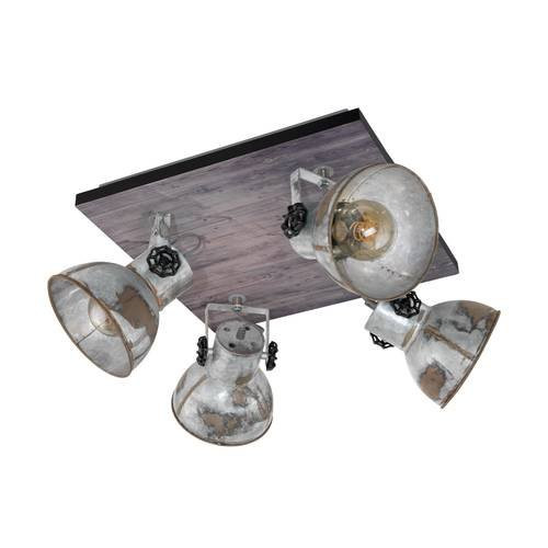 EGLO, 49653, BARNSTAPLE, spot lamp, E27, 4X40W, IP20, distressed galvanized finish